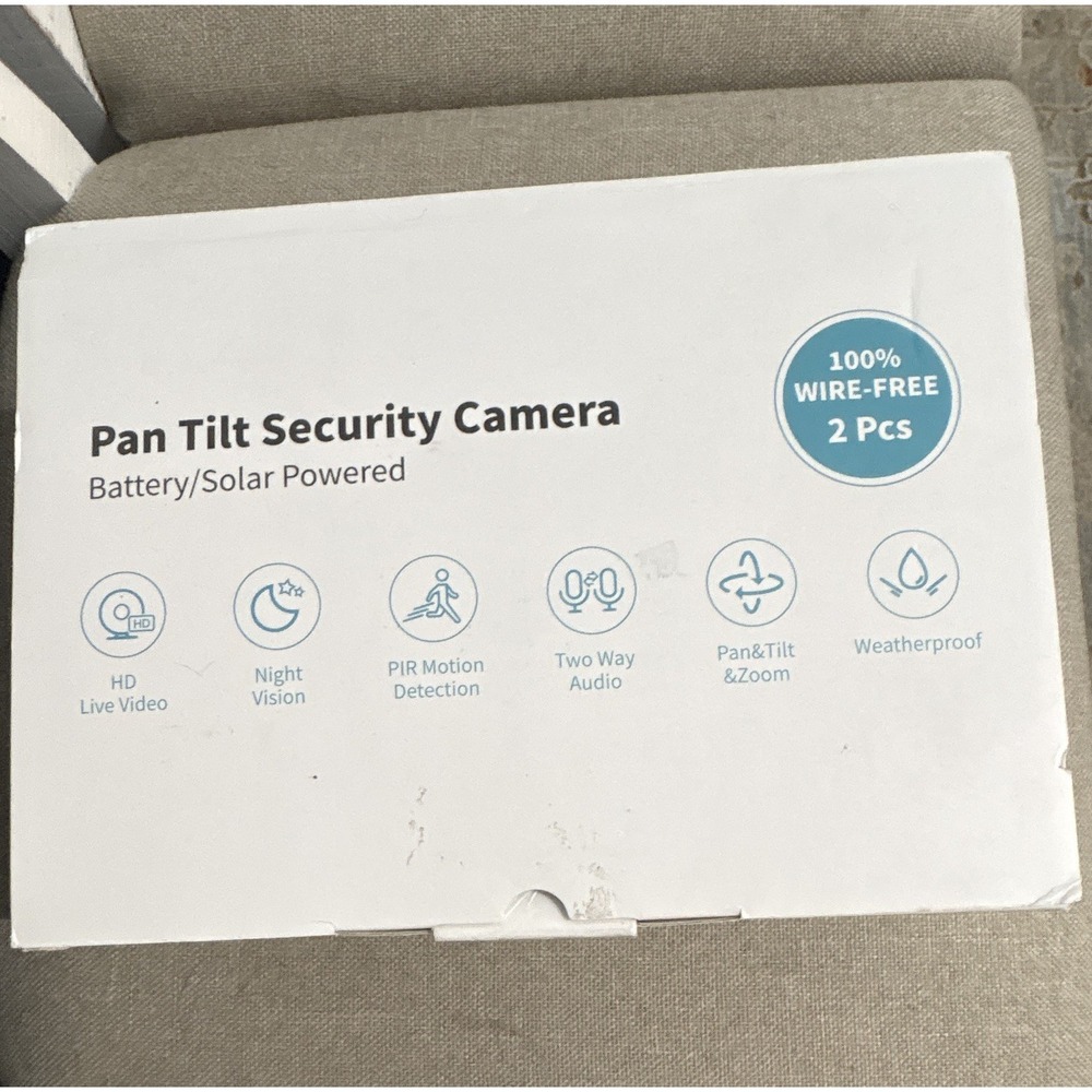 2-Pack CG6 Pan/Tilt Wire-Free Wi-Fi HD Cameras Night Vision PIR 2-Way Alexa